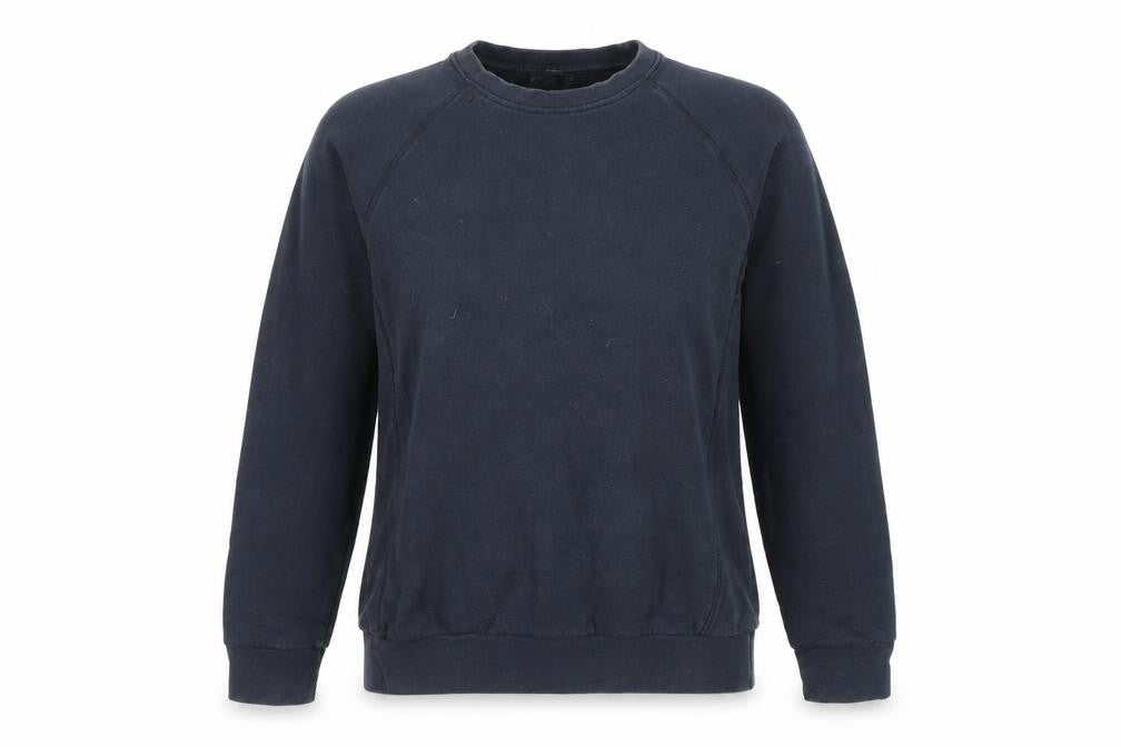 Front view of Reiss unisex adults black knit pullover sweatshirt m