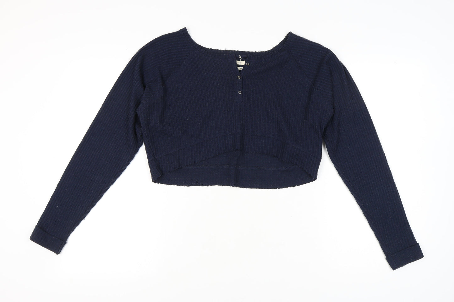 Womens UK Size S Urban Outfitters Blue Cropped Blouse