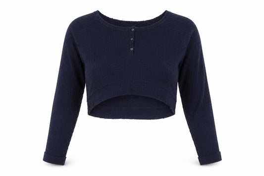 Womens UK Size S Urban Outfitters Blue Cropped Blouse