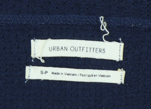 Womens UK Size S Urban Outfitters Blue Cropped Blouse