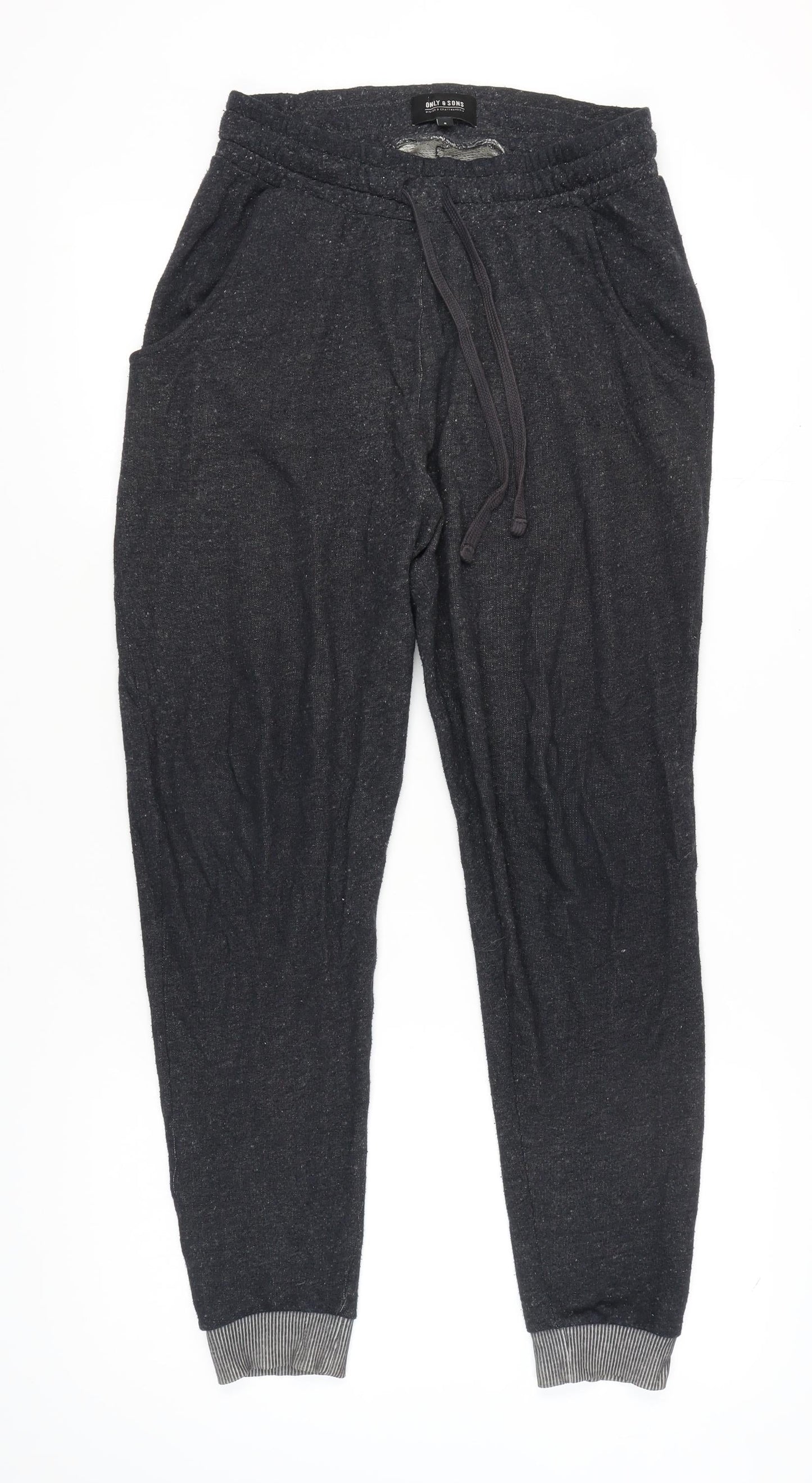 Only & Sons Men's Black Joggers S - Comfy Tapered Fit