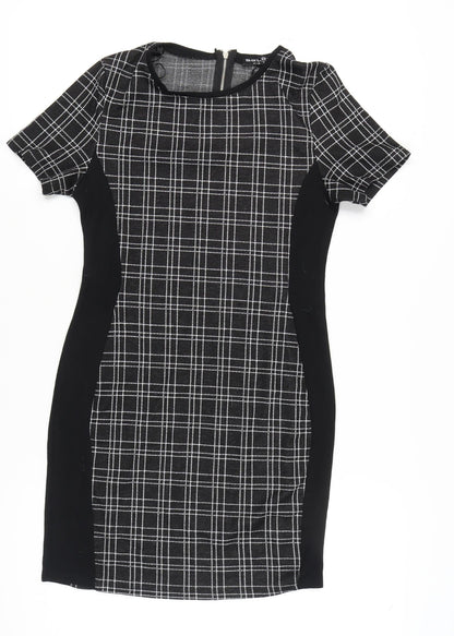 Select Women's Black Check Sheath Dress Size 12
