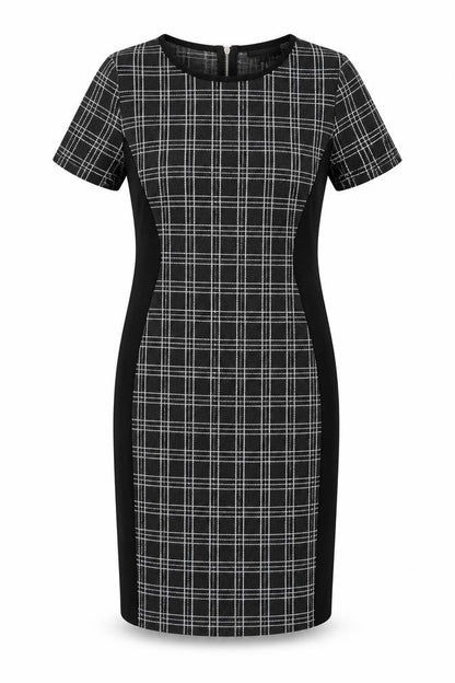 Select Women's Black Check Sheath Dress Size 12