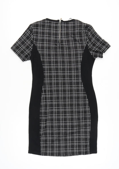 Select Women's Black Check Sheath Dress Size 12