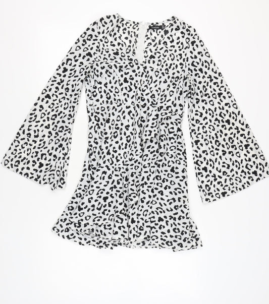 Boohoo Women’s Multicoloured Leopard Print A-Line Dress