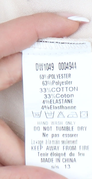 AX Paris Women's Beige Sleeveless Lace Skater Dress