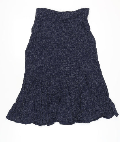Marks and Spencer Women's Blue Polka Dot Skirt, Size 12