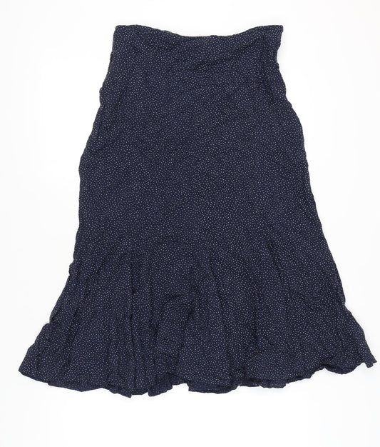 Marks and Spencer Women's Blue Polka Dot Skirt, Size 12