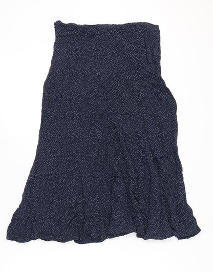 Marks and Spencer Women's Blue Polka Dot Skirt, Size 12