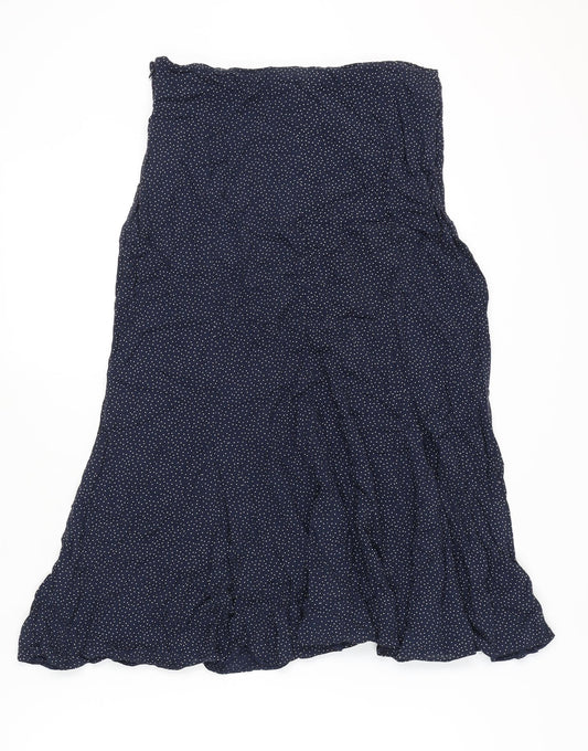 Marks and Spencer Women's Blue Polka Dot Skirt, Size 12