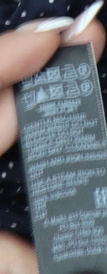 Marks and Spencer Women's Blue Polka Dot Skirt, Size 12