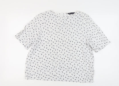 Womens UK Size 16 Marks and Spencer White Basic Blouse