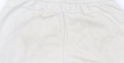 Puma Men's White Jogger Trousers S, Cotton Blend, Activewear