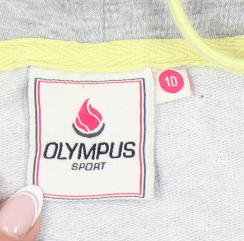 Olympus Sport Women's Grey Full Zip Hoodie Size 10