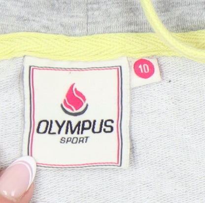 Olympus Sport Women's Grey Full Zip Hoodie Size 10