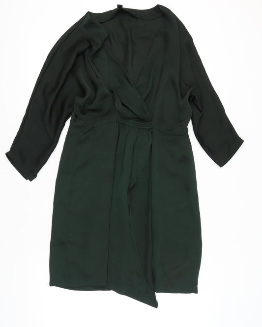 Gap Women's Green Dress, Size 14, Elegant V-Neck Design