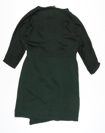 Gap Women's Green Dress, Size 14, Elegant V-Neck Design