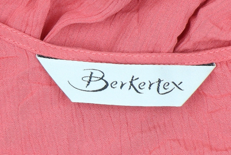 Berkertex Women's Pink Sleeveless Button Dress, Size 12