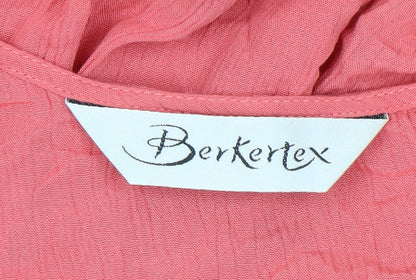 Berkertex Women's Pink Sleeveless Button Dress, Size 12