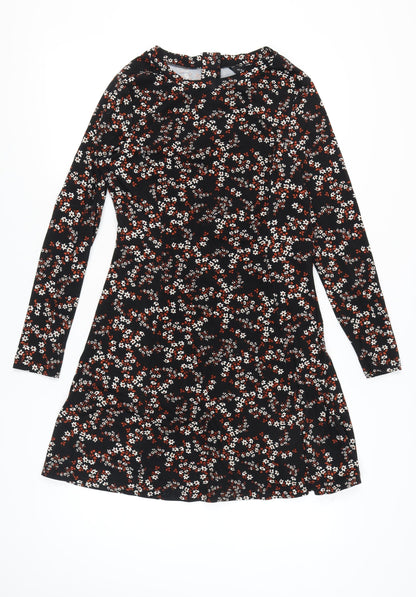 New Look Women's Black Floral Dress Size 14