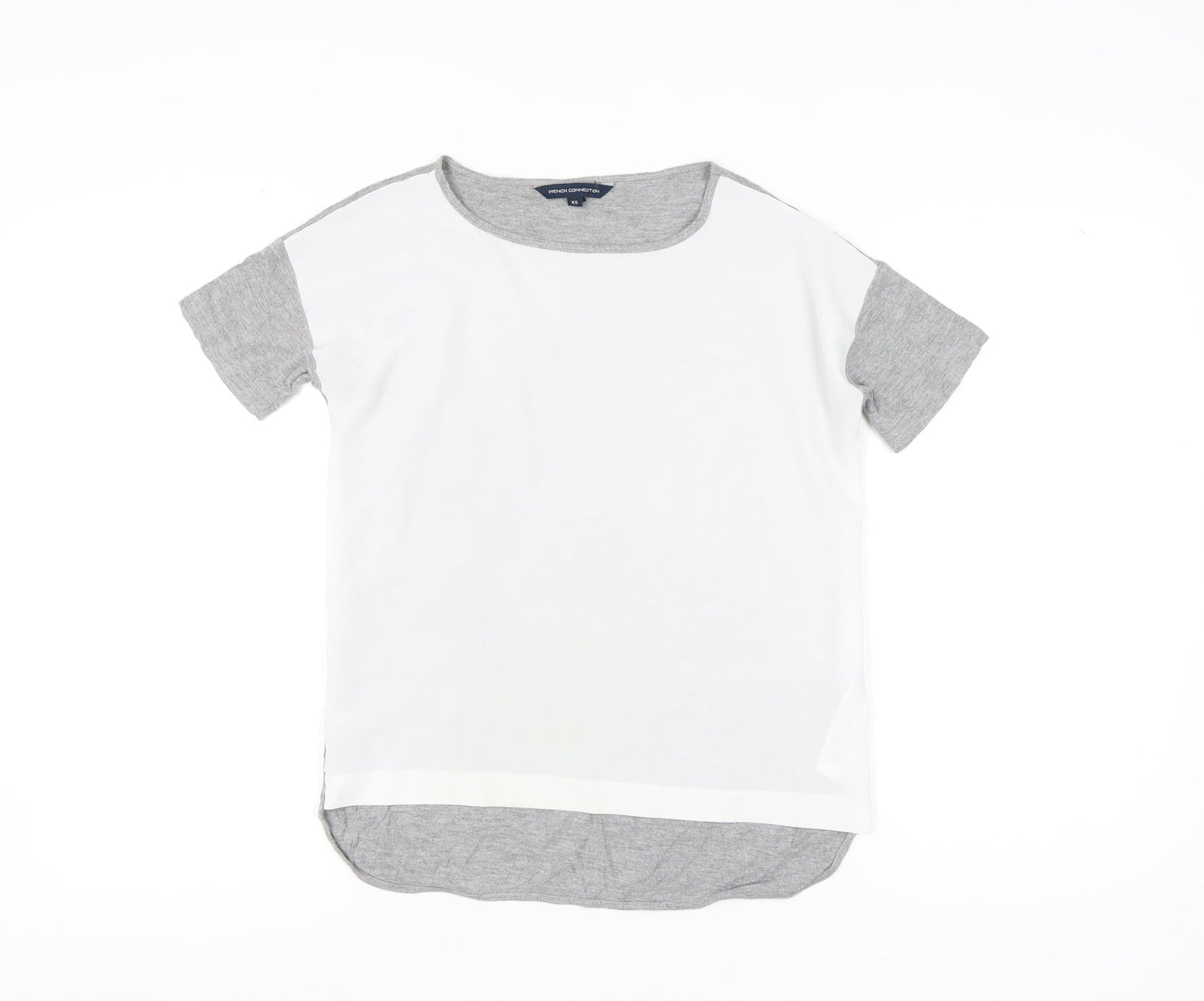 Womens UK Size XS French Connection Grey Basic T-Shirt