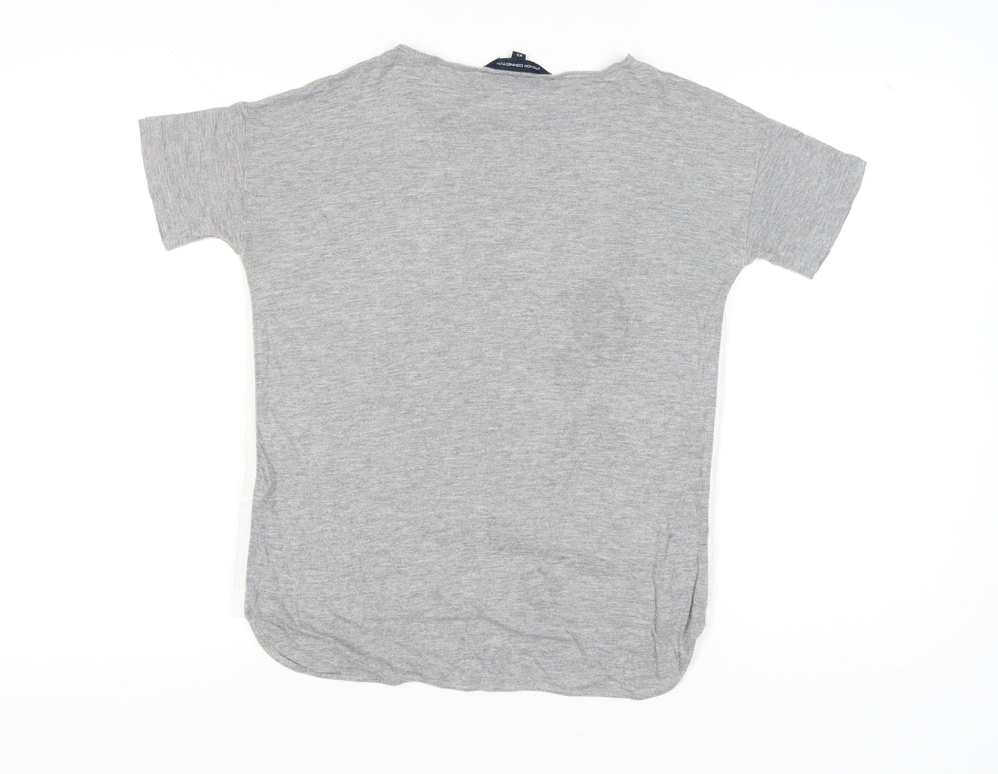 Womens UK Size XS French Connection Grey Basic T-Shirt