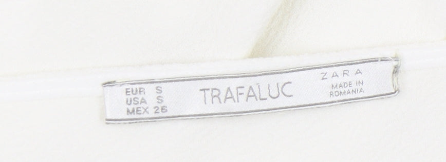 Zara Women's White Jumpsuit Short Sleeve Size S