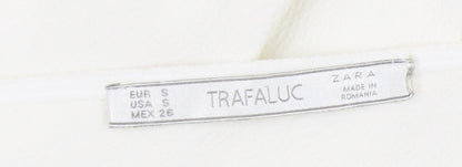 Zara Women's White Jumpsuit Short Sleeve Size S