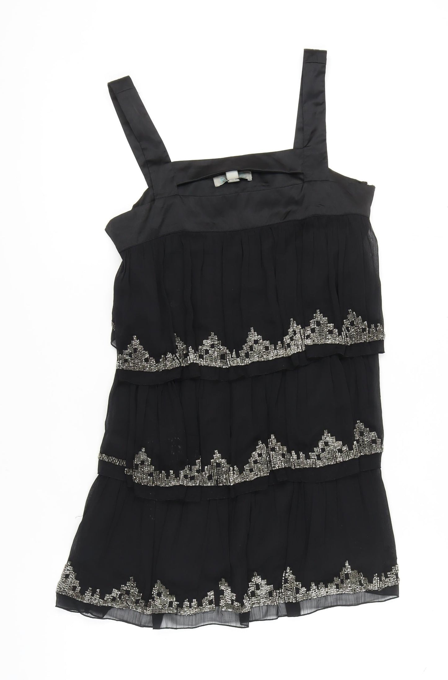 Monsoon Women's Black Beaded Party Dress, Size 12