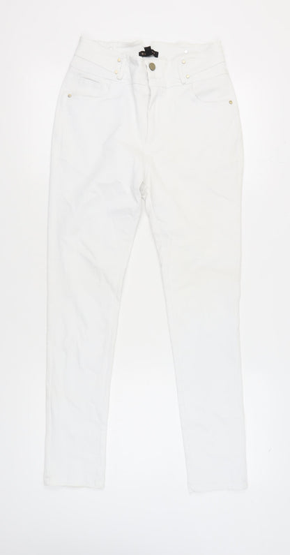 QED London Women's White Skinny Jeans Size 10