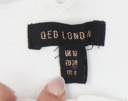 QED London Women's White Skinny Jeans Size 10
