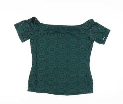 Womens UK Size 14 Dorothy Perkins Green Basic Blouse