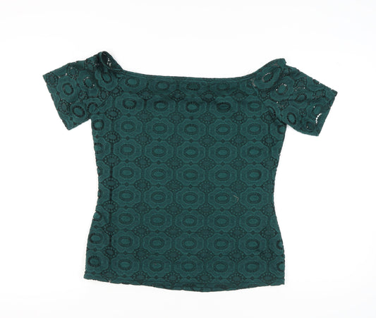 Womens UK Size 14 Dorothy Perkins Green Basic Blouse