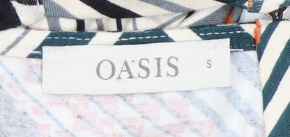 Womens UK Size S Oasis Multicoloured Basic Blouse