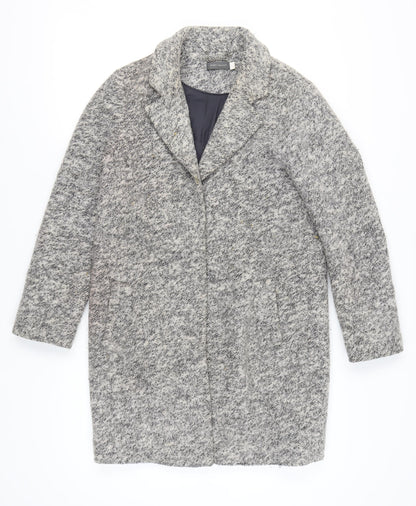 Womens UK Size 12 Mint Velvet Grey Overcoat