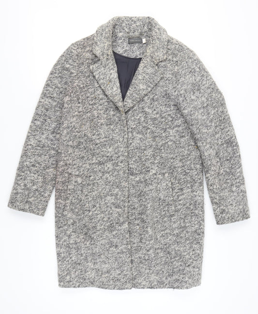 Womens UK Size 12 Mint Velvet Grey Overcoat