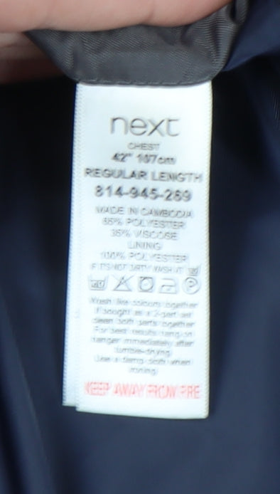 Next Men's Grey Blazer 42 Regular Jacket