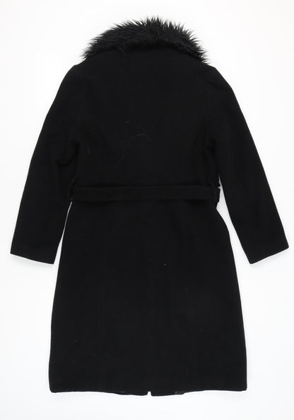 Bay Women's Black Wool Blend Overcoat Size 12