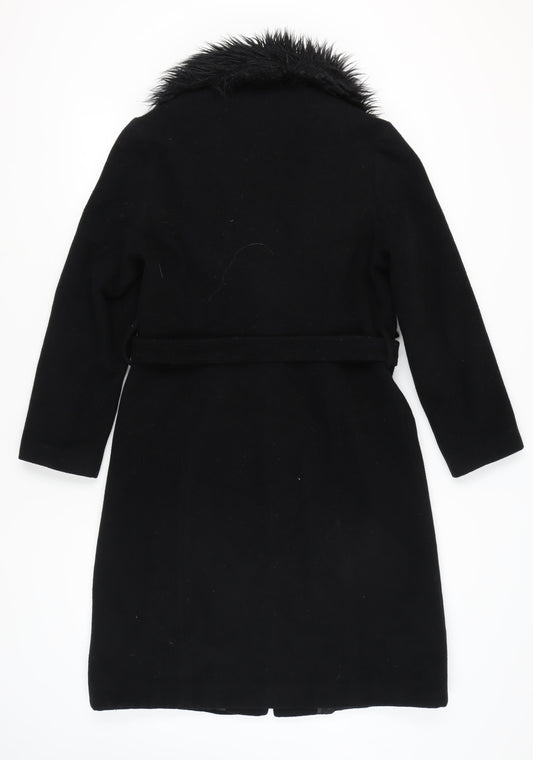 Bay Women's Black Wool Blend Overcoat Size 12