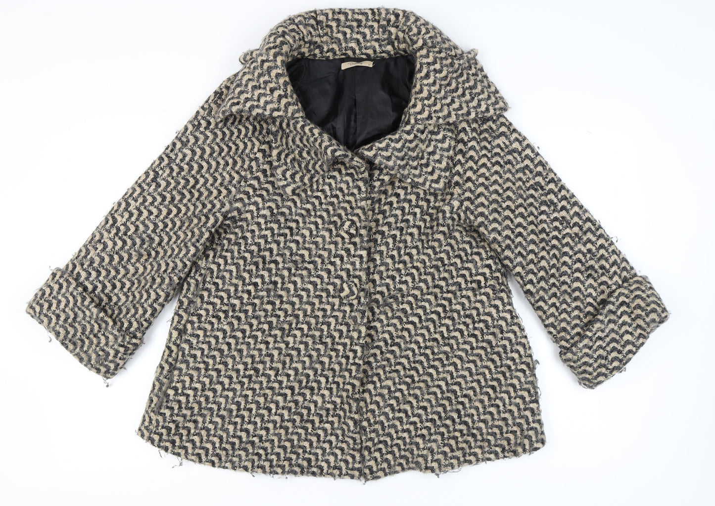 Darling Women's Multicoloured Tweed Coat, Size M, Button Accents