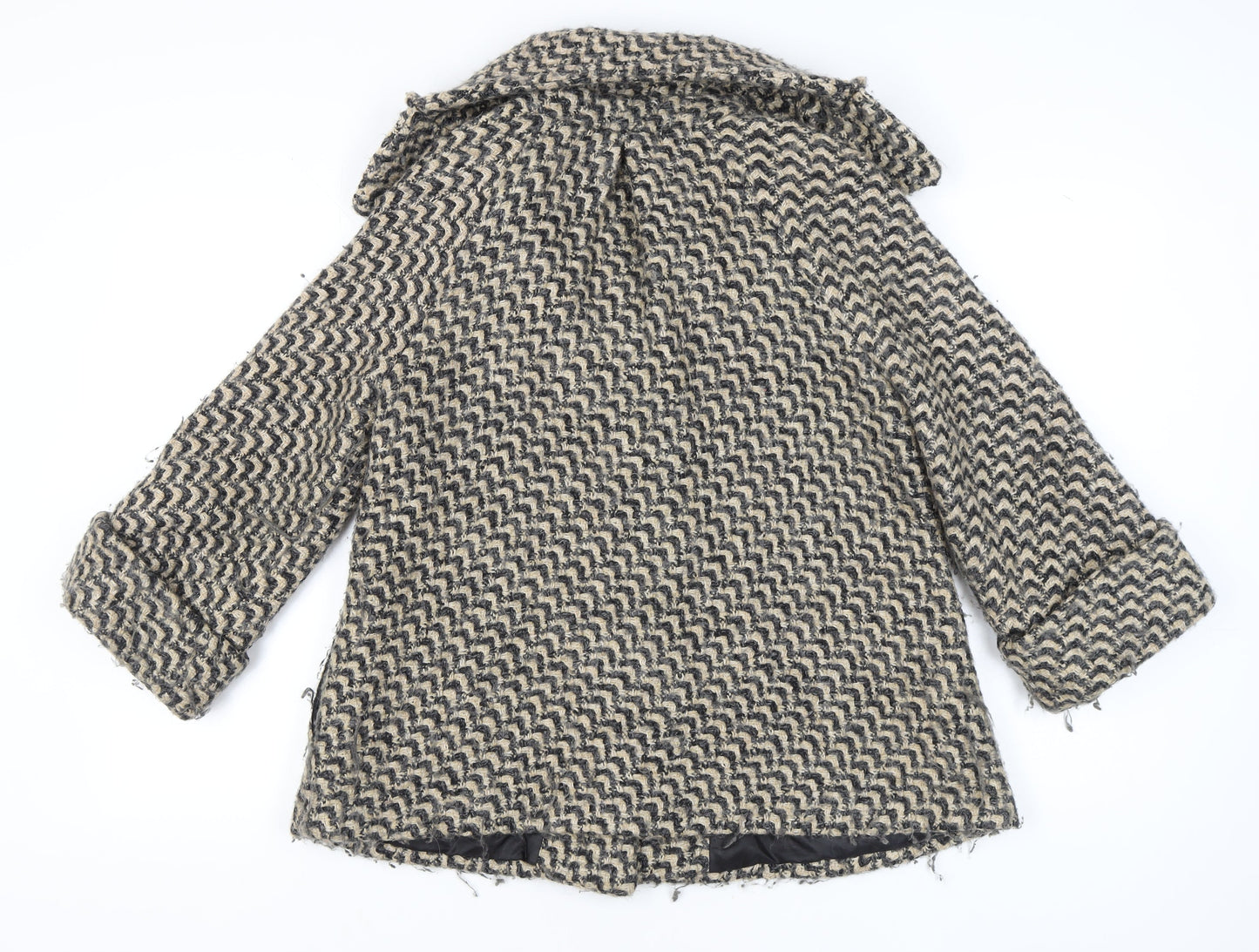 Darling Women's Multicoloured Tweed Coat, Size M, Button Accents