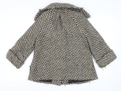 Darling Women's Multicoloured Tweed Coat, Size M, Button Accents