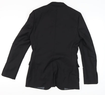 Mens UK Size 36 Topman Regular Black Suit Jacket