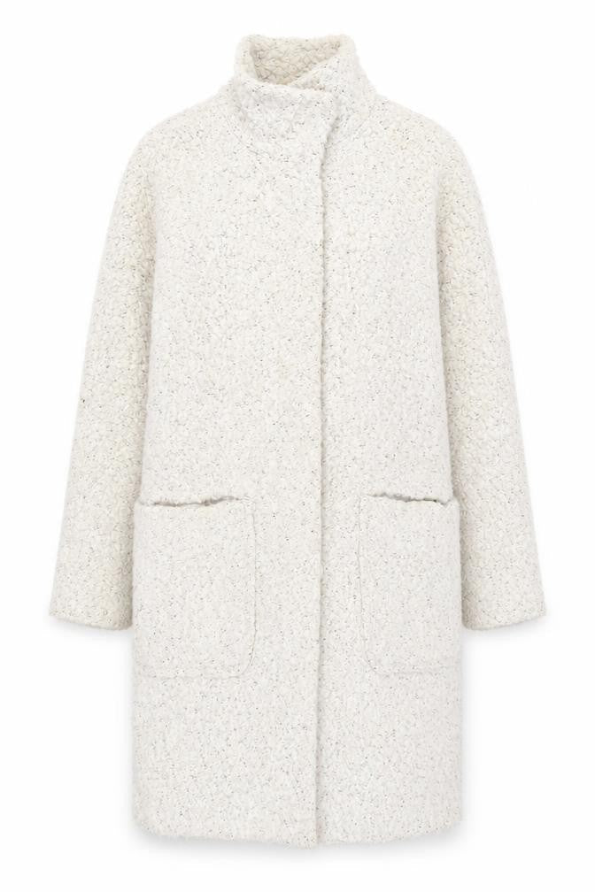 Womens UK Size 12 Betty Jackson Black Ivory Overcoat
