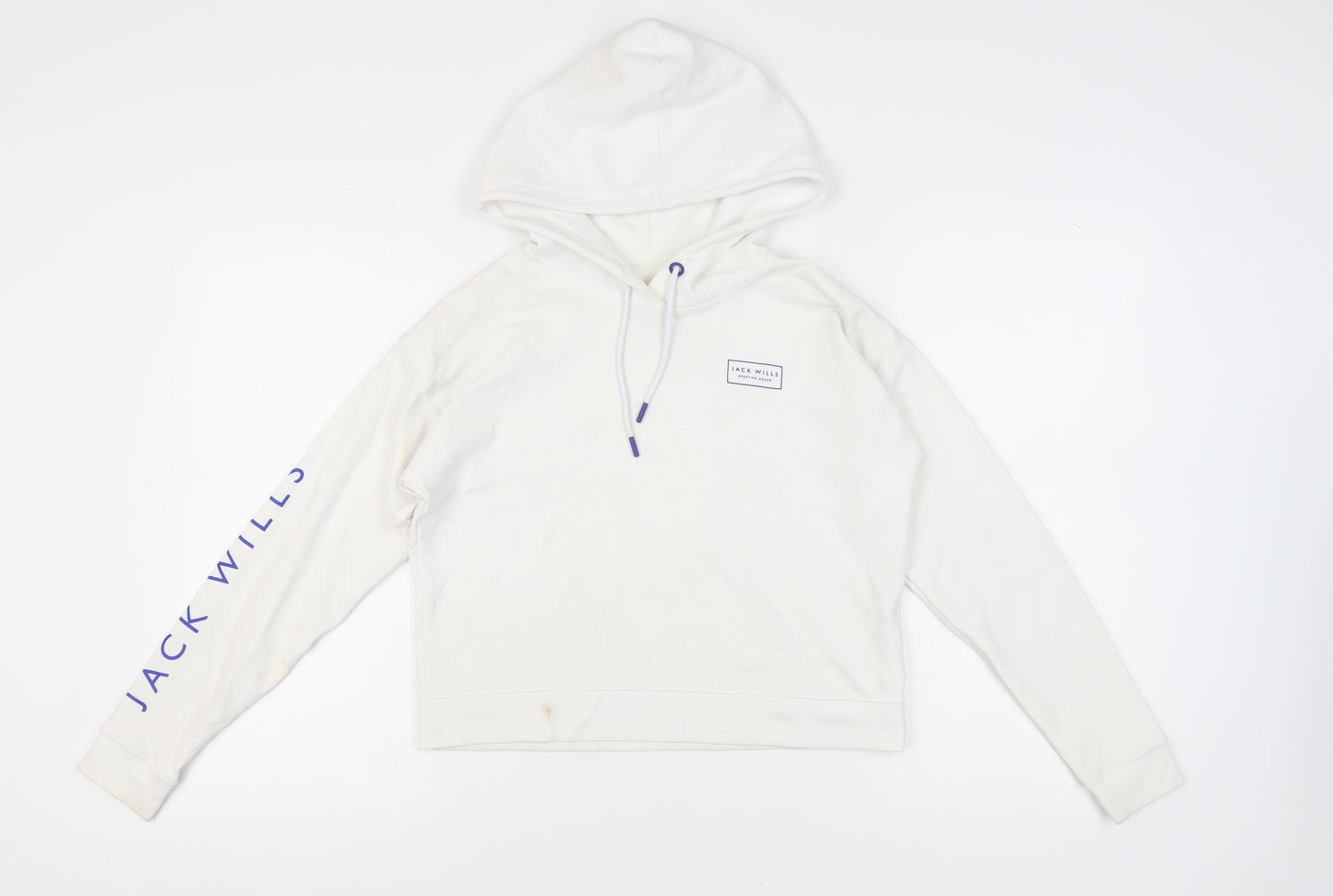 Womens UK Size 10 Jack Wills White Pullover Hoodie