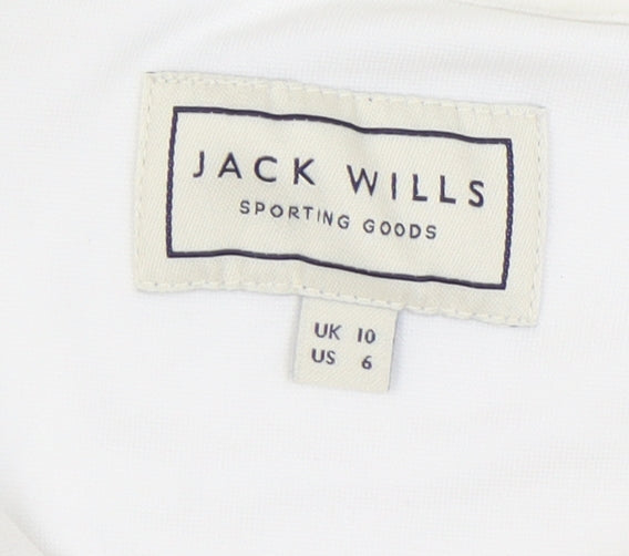 Womens UK Size 10 Jack Wills White Pullover Hoodie