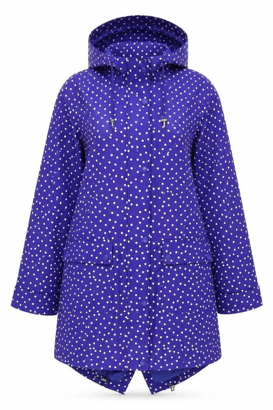 Womens UK Size 14 Finesse Blue Rain Coat