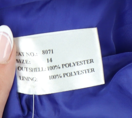 Womens UK Size 14 Finesse Blue Rain Coat