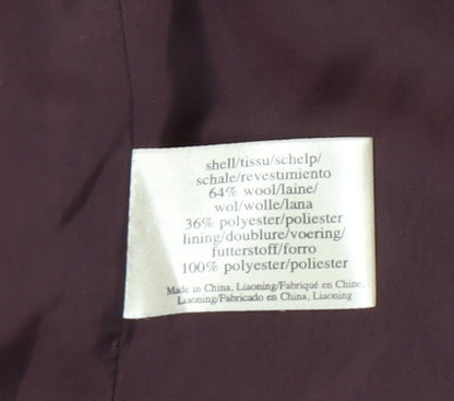 Laura Ashley Women's Purple Wool Blend Coat Size 18