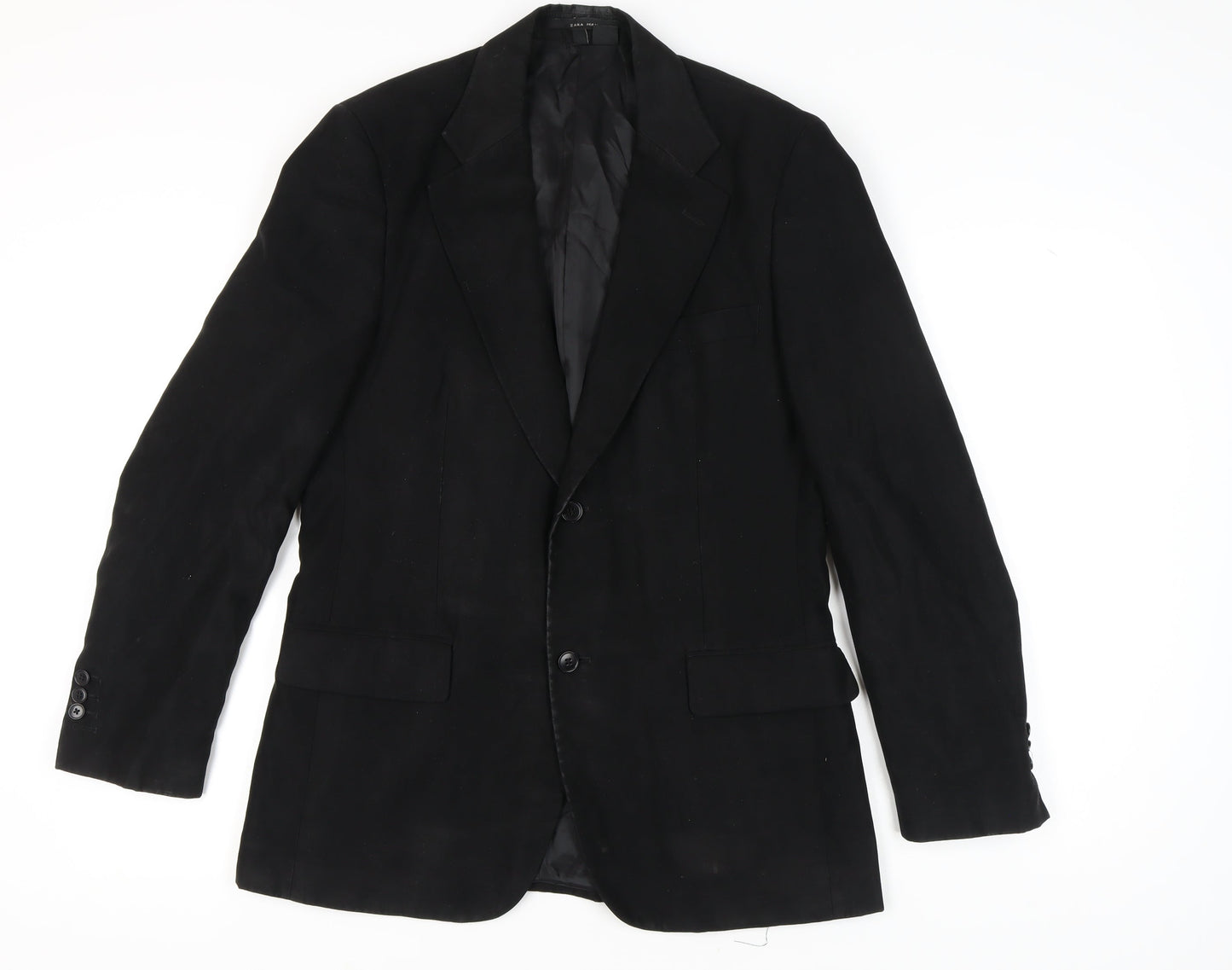 Mens UK Size 40 Zara Man Regular Black Suit Jacket